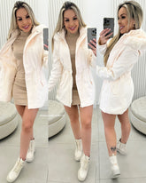 Parka Lã Batida Ingrid Off