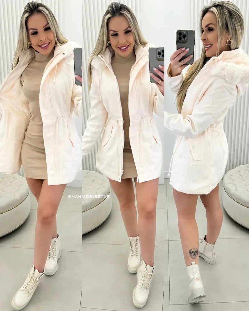 Parka Lã Batida Ingrid