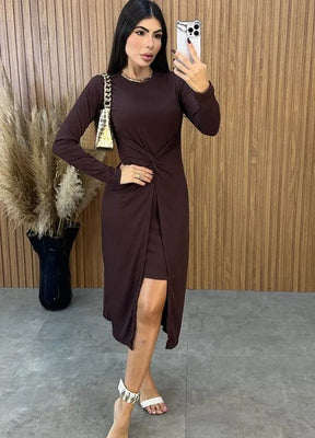 vestido Lais Manga Longa (Últimas Unidades)