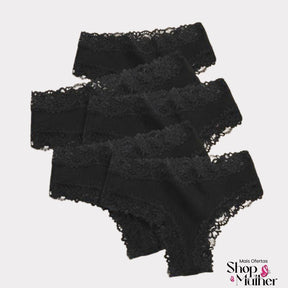 [PROMOÇÃO DE LANÇAMENTO COMPRE 5 LEVE 10] Calcinha Algodão CottonLace - FRETE GRÁTIS